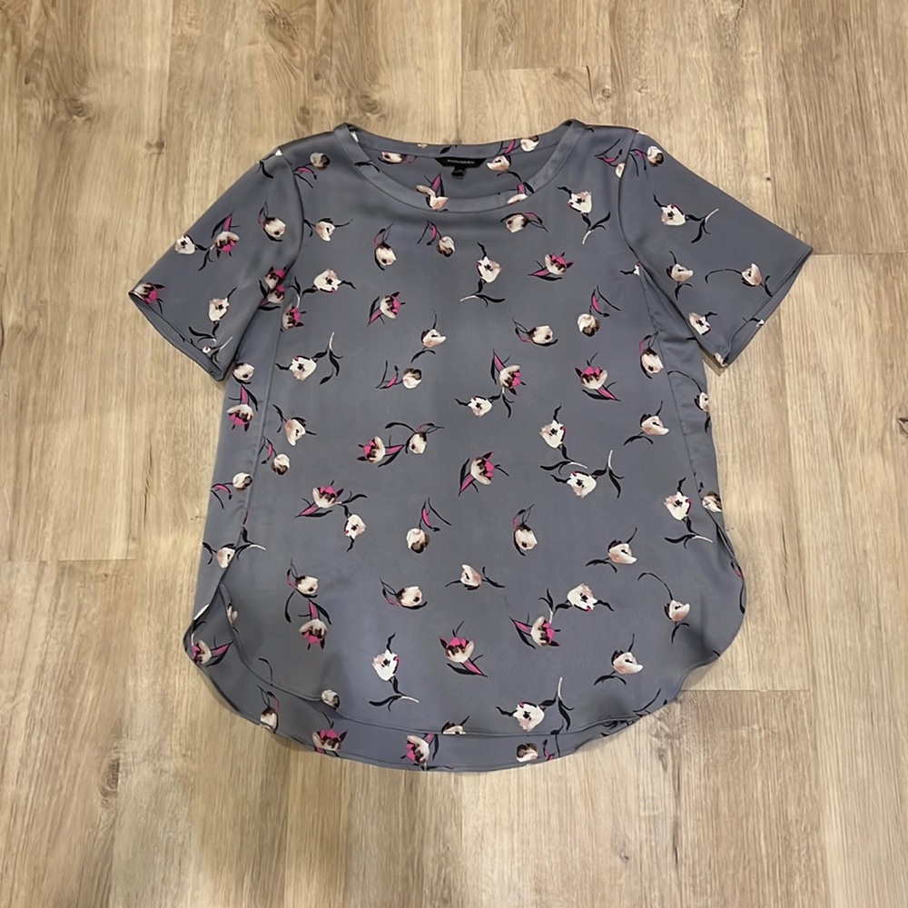 Banana Republic floral tunic blouse